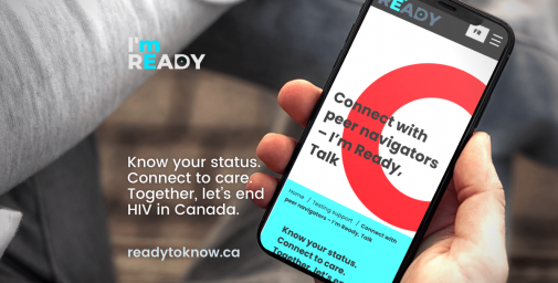 Hand holding a phone with the I'm Ready project app on the screen